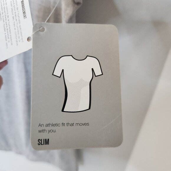 Reebok Everyday Marled Silver Sconce Heather Soft Slim Fit Training T-Shirt S - Picture 5 of 6